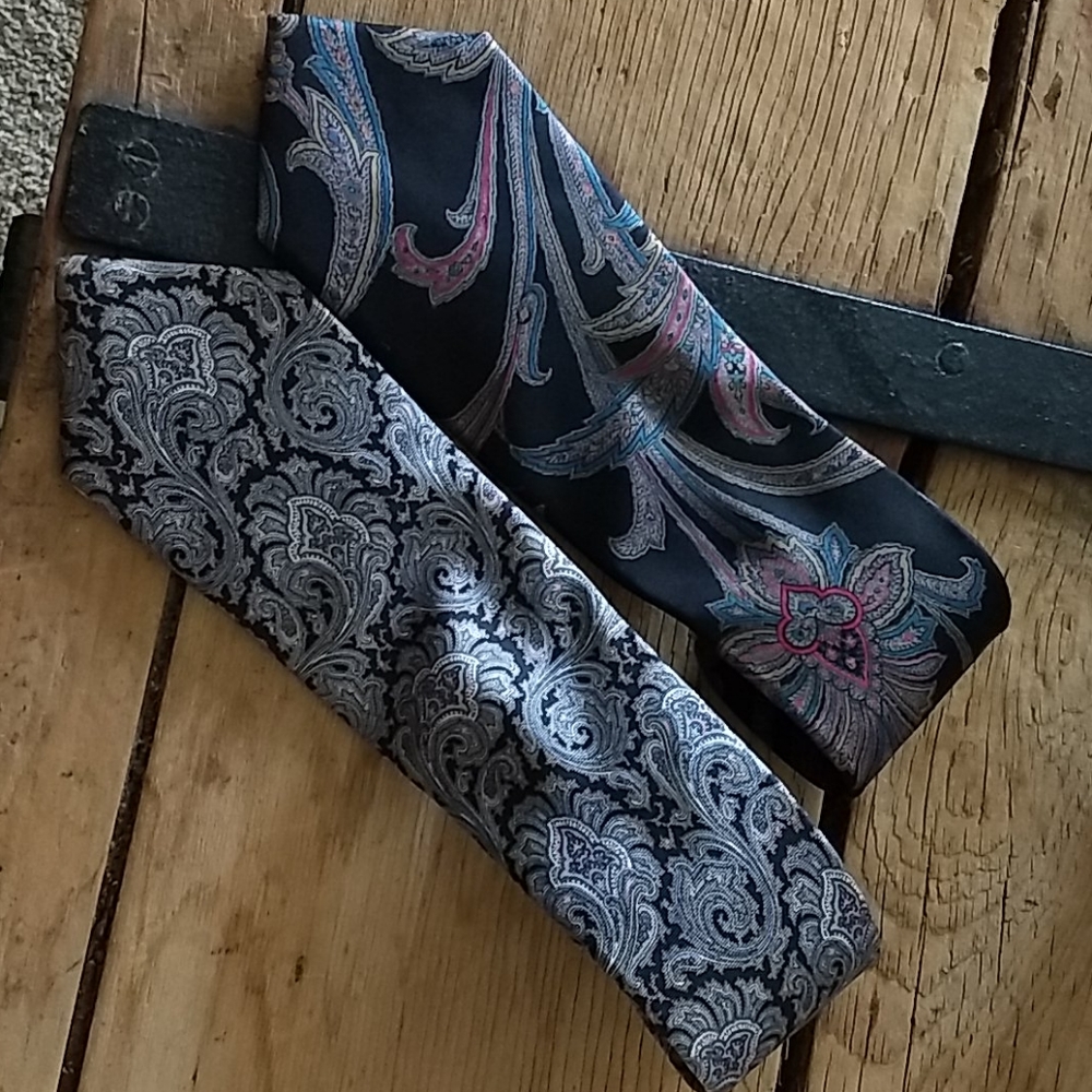 2 Vintage Christian Dior Silk Ties